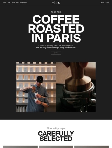 eCommerce website: White Coffee