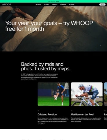 eCommerce website: Whoop