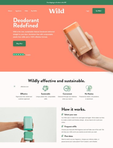 eCommerce website: Wild