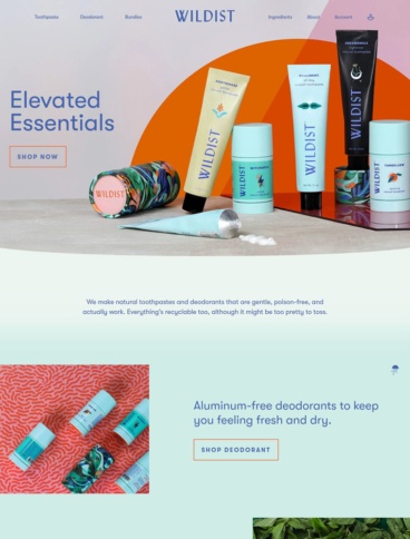 eCommerce website: Wildist