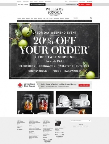 eCommerce website: Williams Sonoma
