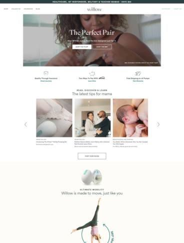 eCommerce website: Willow