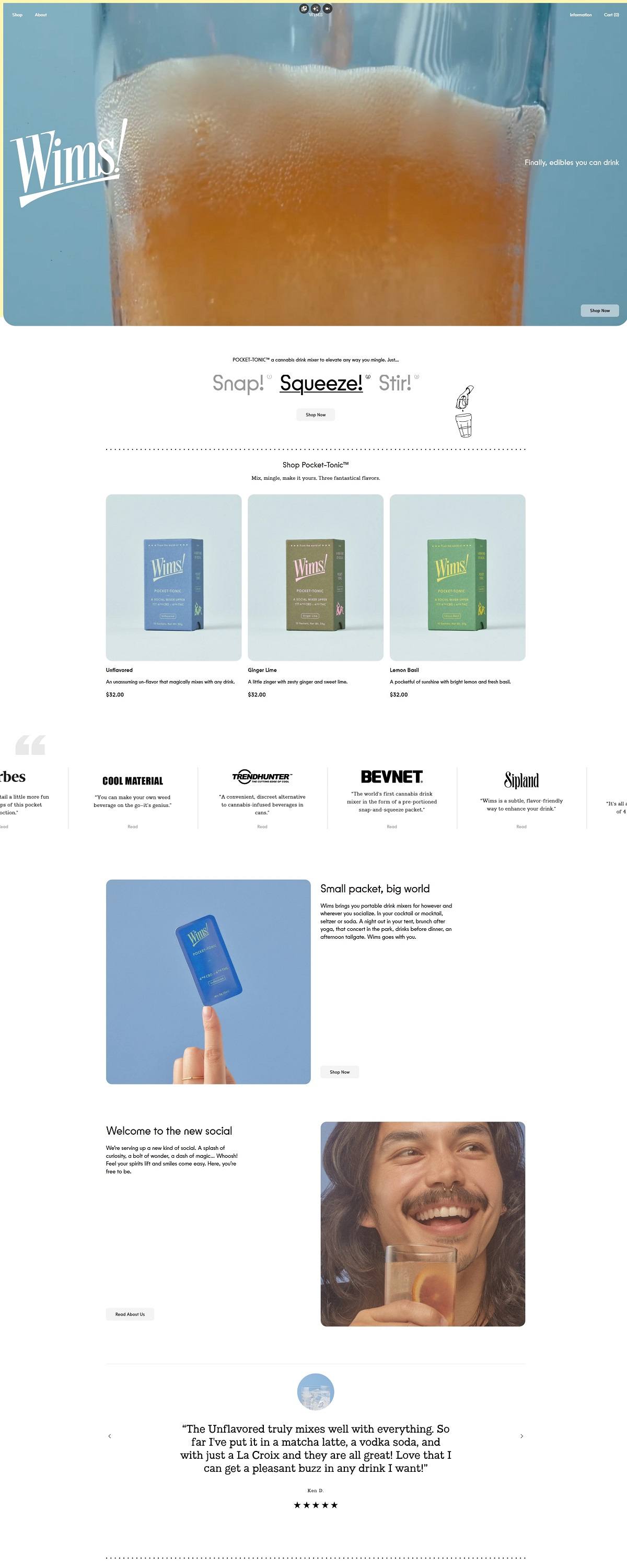 eCommerce website: Wims