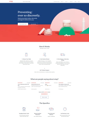 eCommerce website: Wisp