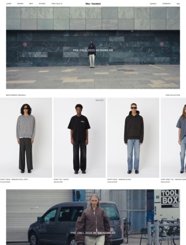 eCommerce website: Won Hundred