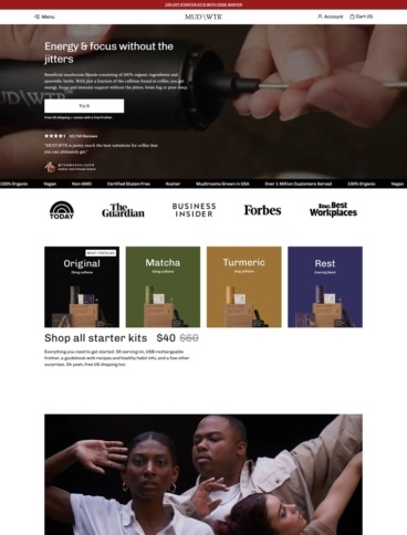 eCommerce website: MUD\WTR™