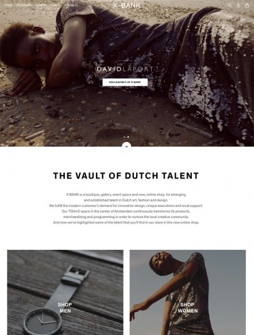 eCommerce website: X Bank