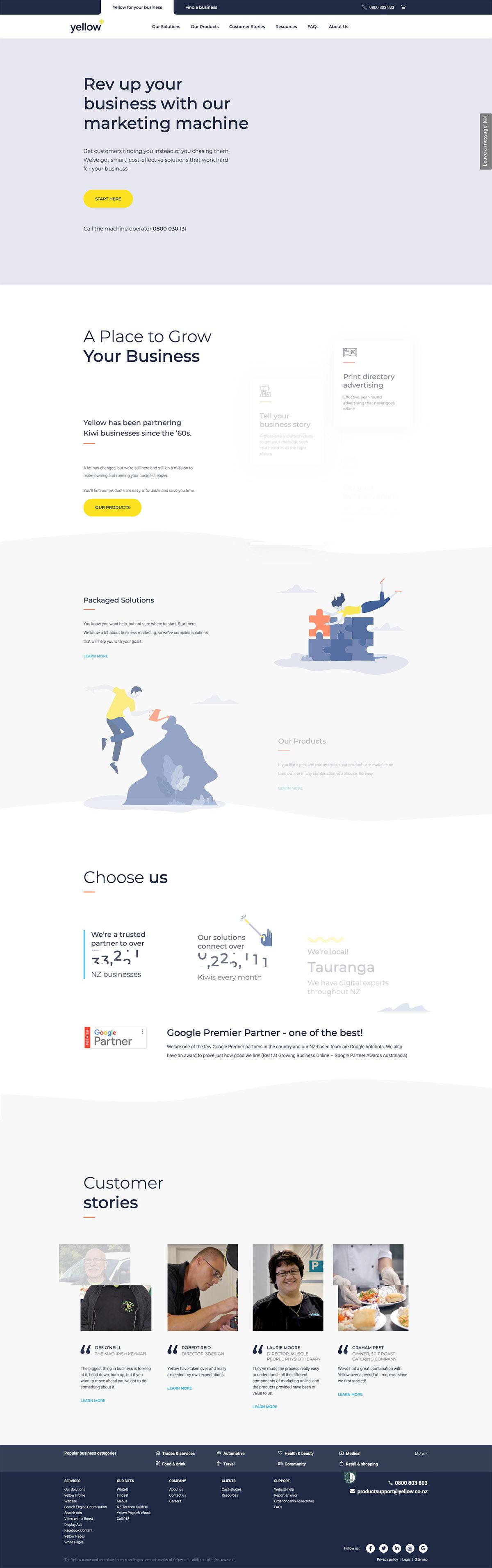 eCommerce website: Yellow