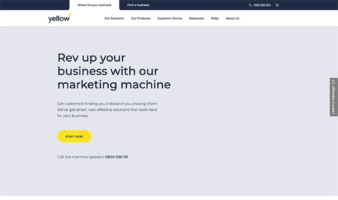 eCommerce website: Yellow