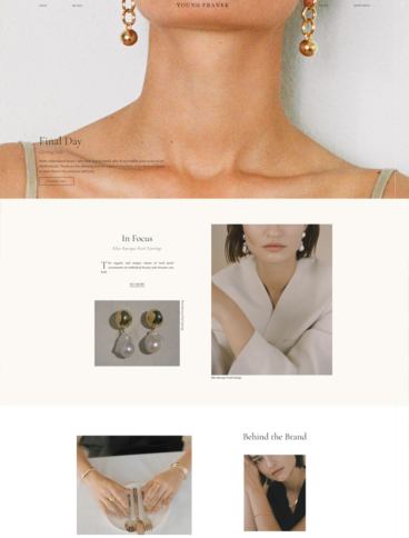 eCommerce website: Young Frankk