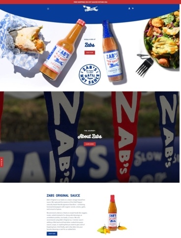 eCommerce website: Zab’s Hot Sauce