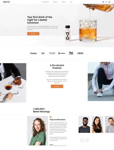 eCommerce website: ZBiotics