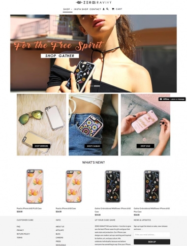 eCommerce website: Zero Gravity