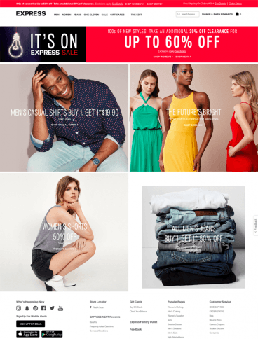 eCommerce website: Express