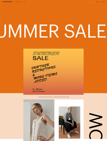 eCommerce website: Good as Gold