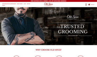 eCommerce website: Old Spice