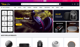 eCommerce website template: Starlite
